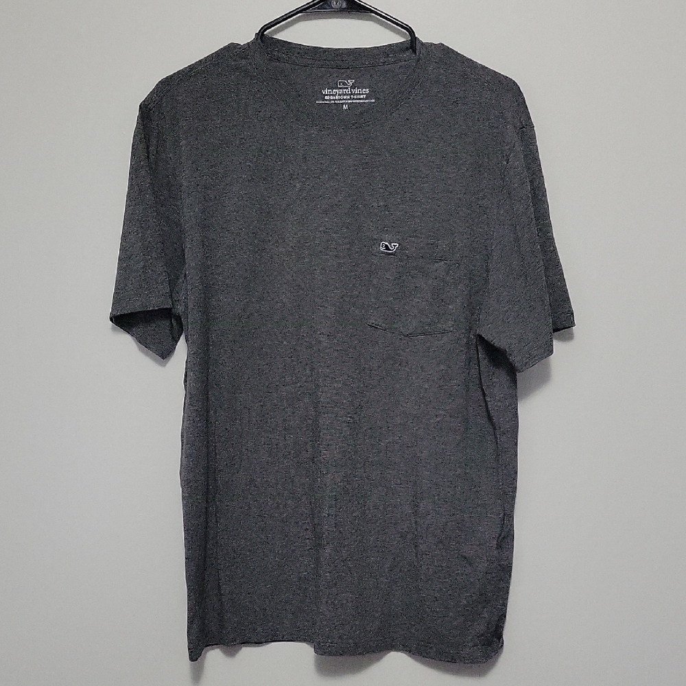 Vineyard Vines Charcoal Gray Men's Pocket Tee T-Shirt Edgartown Size Medium